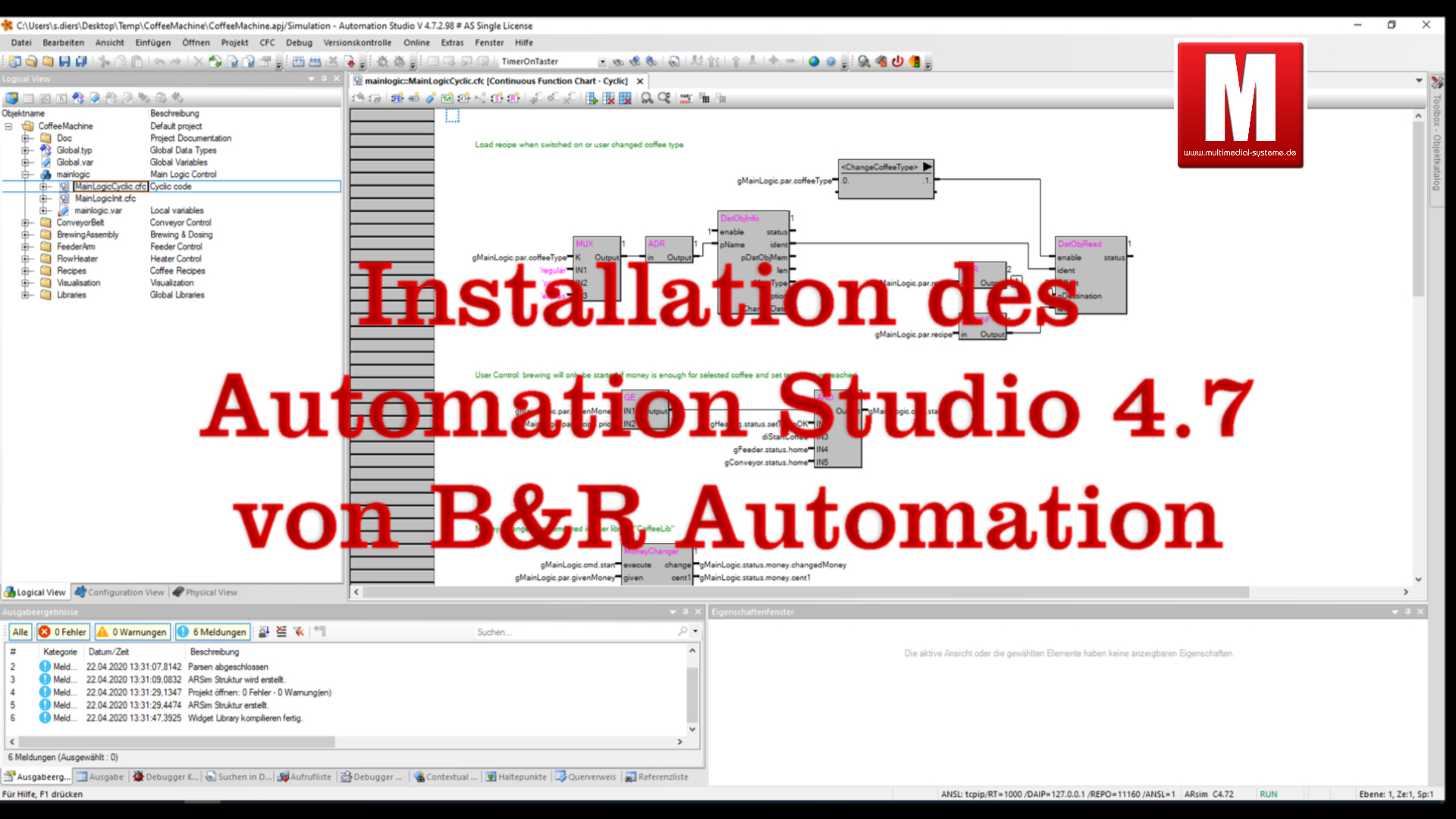 Read more about the article Video 2 Die Installation des Automation Studios 4.7
